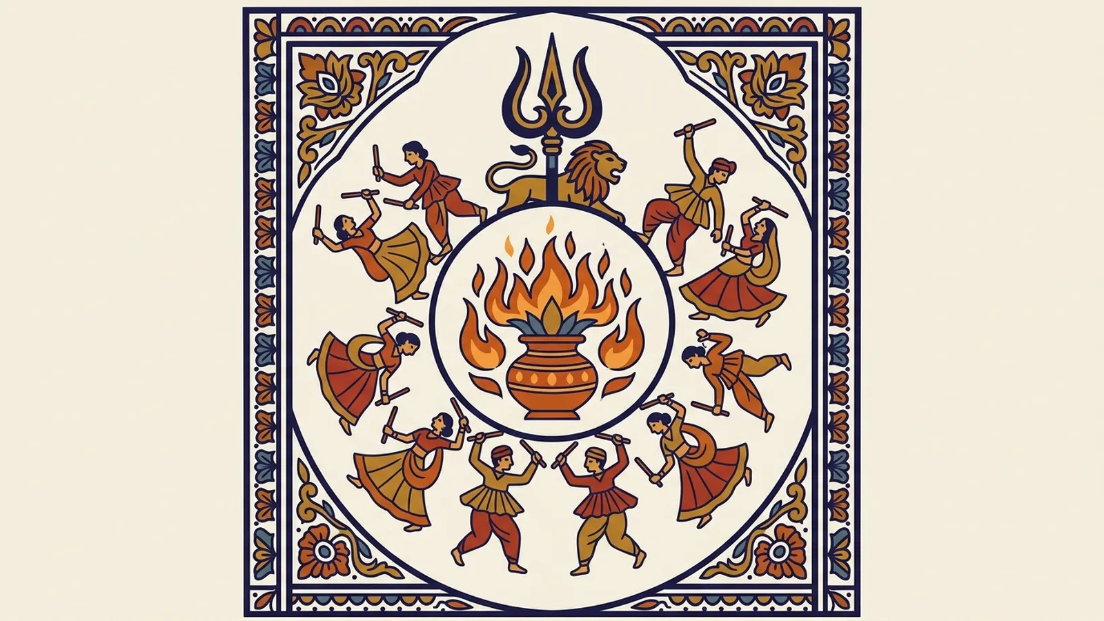 sharad-navratri illustration